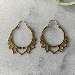 Gold Statement Hoop Earrings